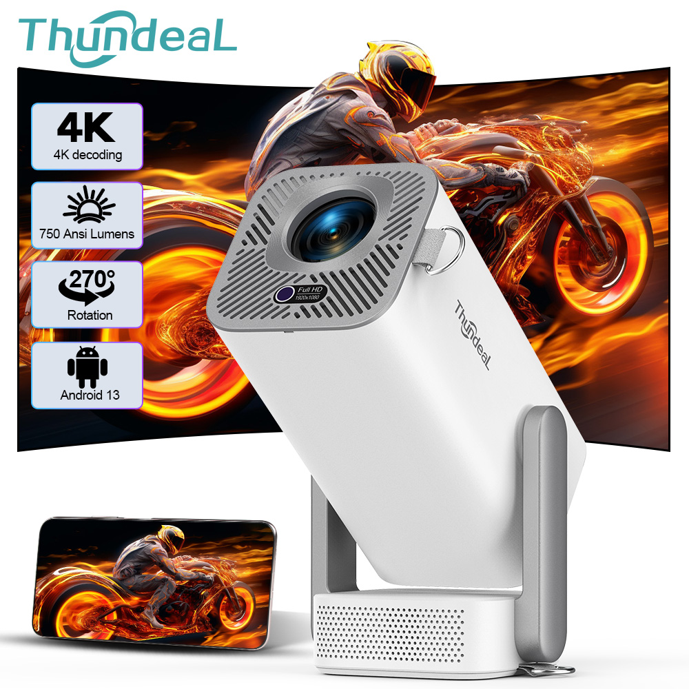 Home Cinema Hdmi - ThundeaL 4K أندرويد كامل HD العارض