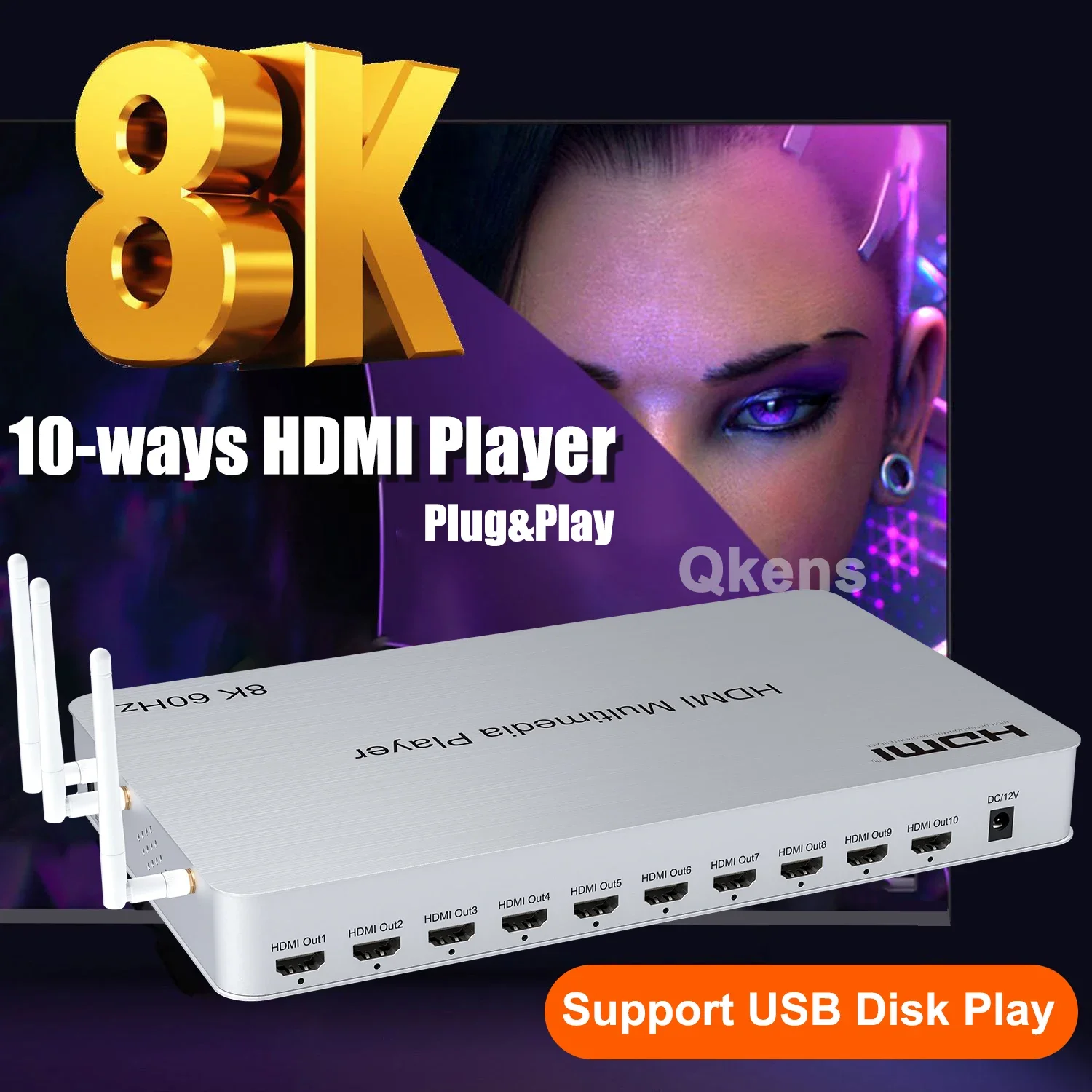 4K Media Player - مشغل وسائط متعددة HDMI بـ 10