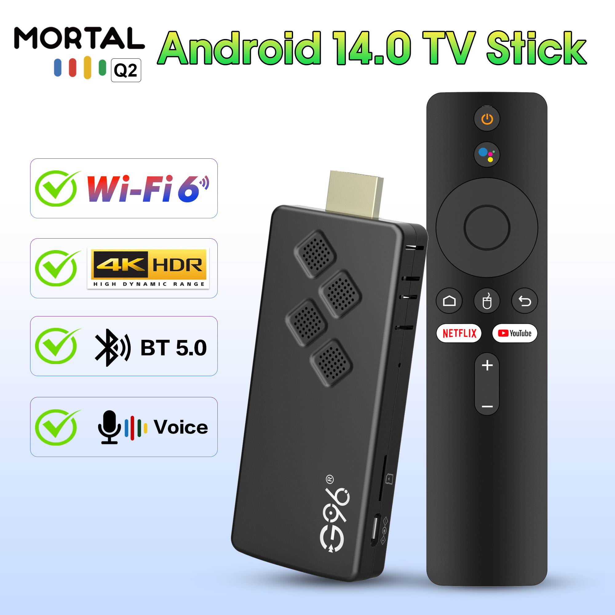 4K Media Player - جهاز تلفاز ذكي جديد Q2 عالي