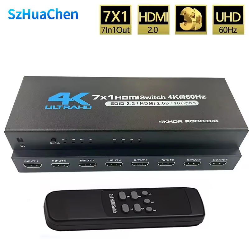 4K Media Player - محول HDMI 2.0 7 في 1