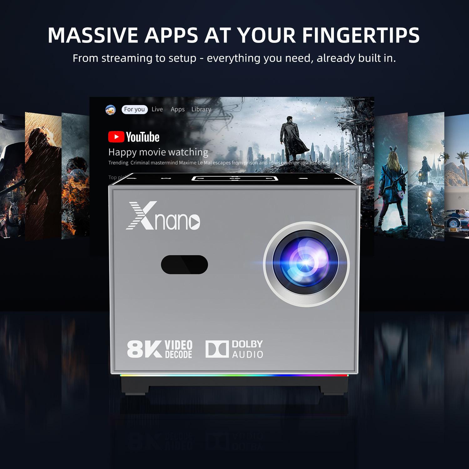 Xnano محمولة بروجيكتور ذكي الأ - مراجعة Home Cinema Hdmi وسعره