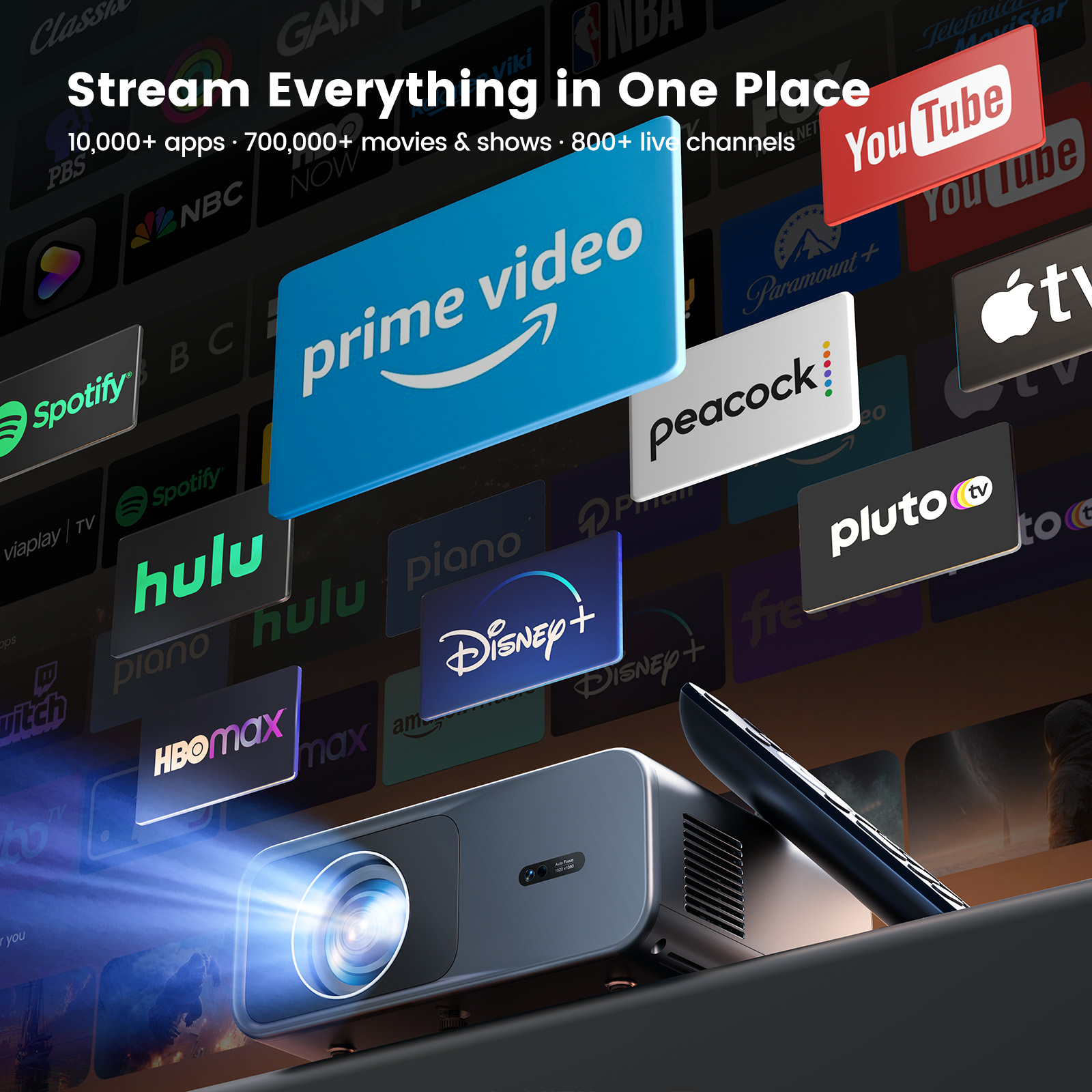 جهاز عرض Wimius G1 4K مع نظام  - مراجعة Home Cinema Hdmi وسعره