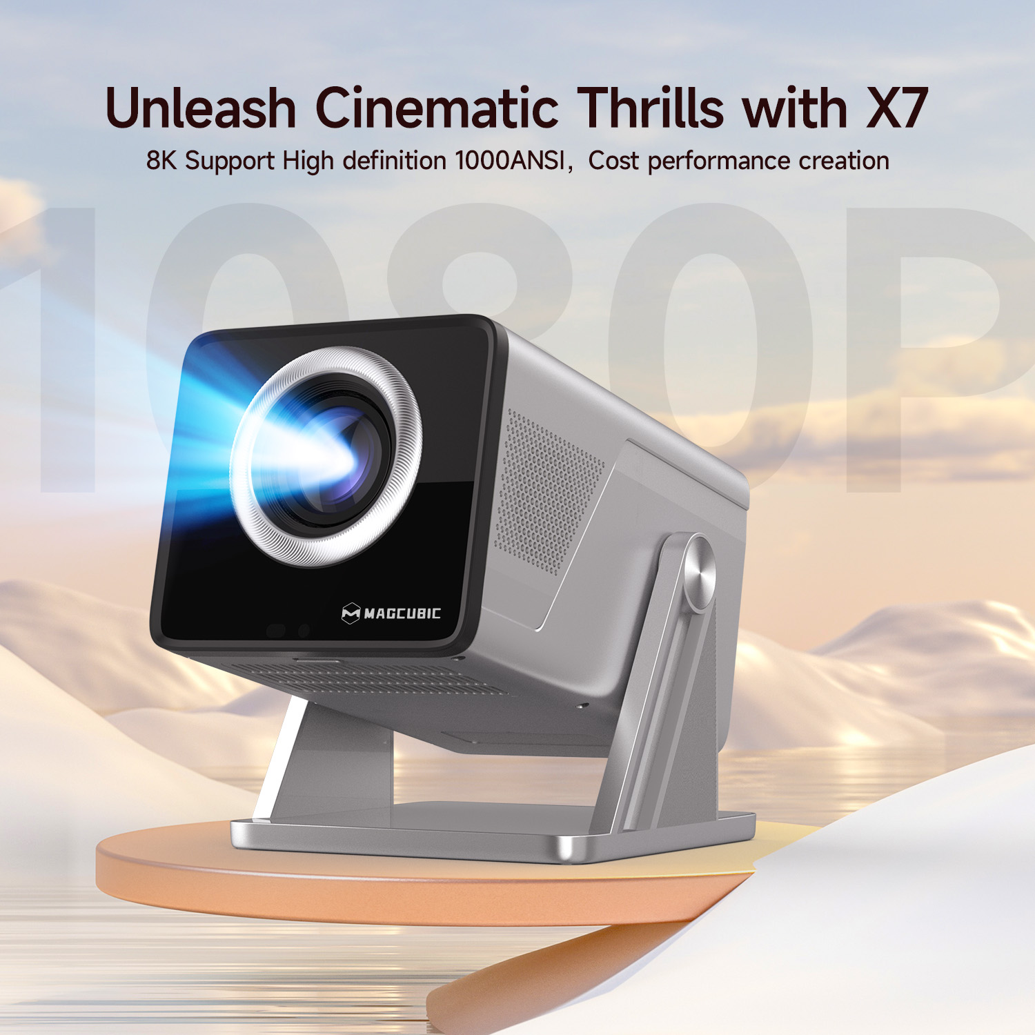جهاز عرض Magcubic 8K HD 1080P  - مراجعة Home Cinema Hdmi وسعره