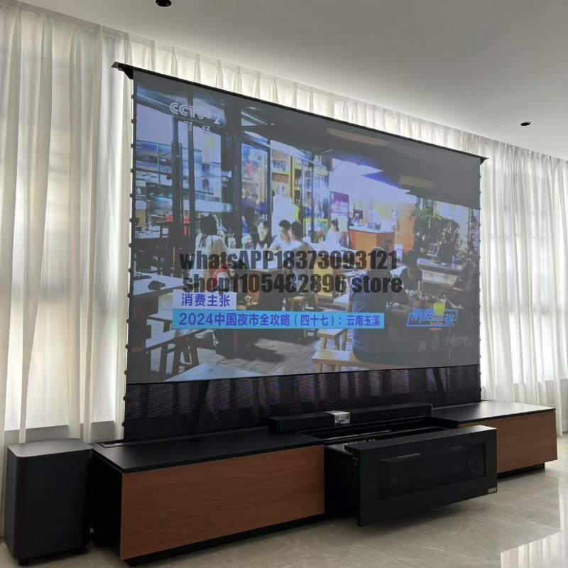 خزانة تلفزيون ليزر مدمجة مع شا - مراجعة Home Cinema Tv Screen وسعره
