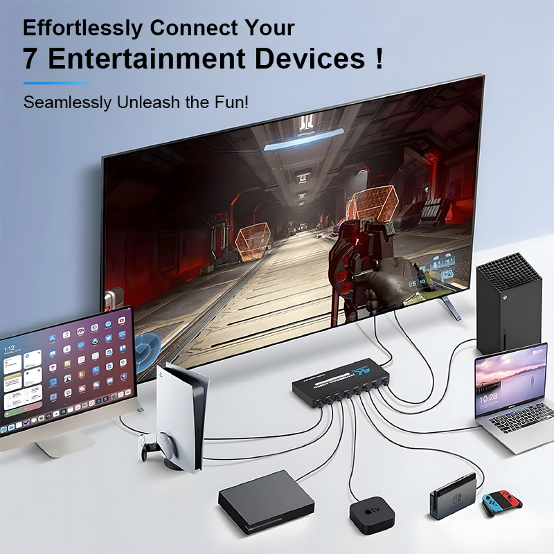 محول HDMI 2.0 7 في 1 بدقة 4K و - مراجعة 4K Media Player وسعره