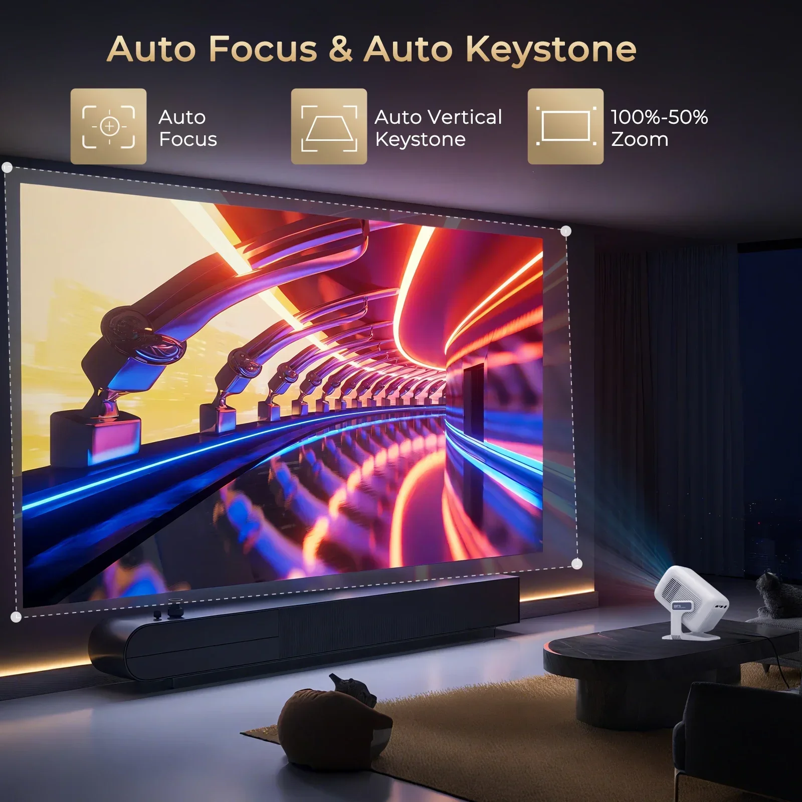 جهاز عرض LynCast 4K X3AQ 500AN - مراجعة Home Cinema Hdmi وسعره
