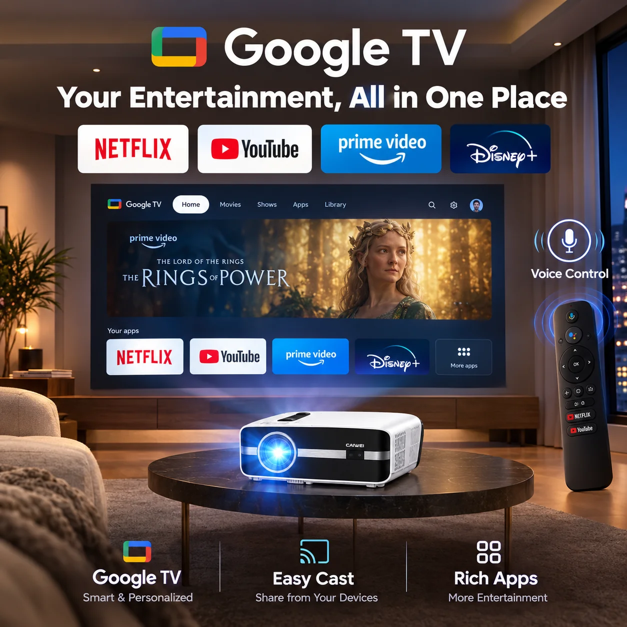 جهاز عرض A9S الجديد بدقة 4K وس - مراجعة Home Cinema Hdmi وسعره