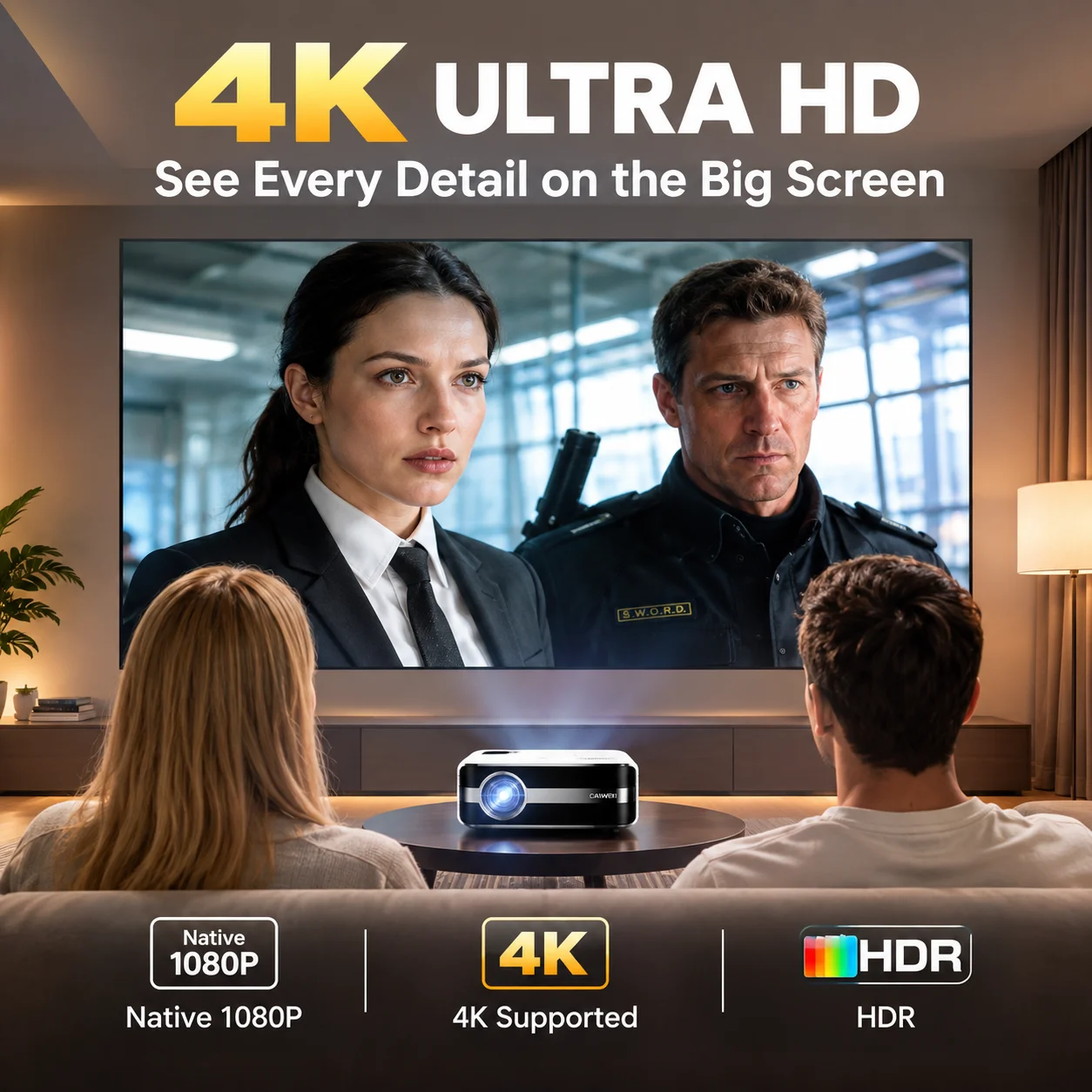 جهاز عرض A9S الجديد بدقة 4K وس - مراجعة Home Cinema Hdmi وسعره